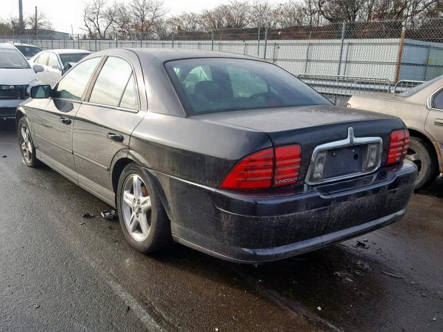 1LNHM87A82Y601256 - 2002 LINCOLN LS BLACK photo 3