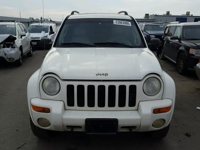 1J8GL58K03W503546 - 2003 JEEP LIBERTY LI WHITE photo 9