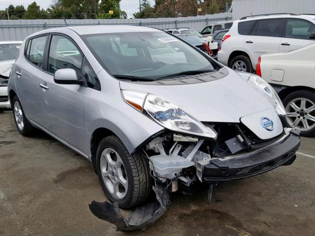 1N4AZ0CP6EC338520 - 2014 NISSAN LEAF S SILVER photo 1