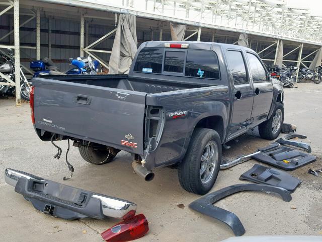 1GTDT53E188219107 - 2008 GMC CANYON SLT GRAY photo 4