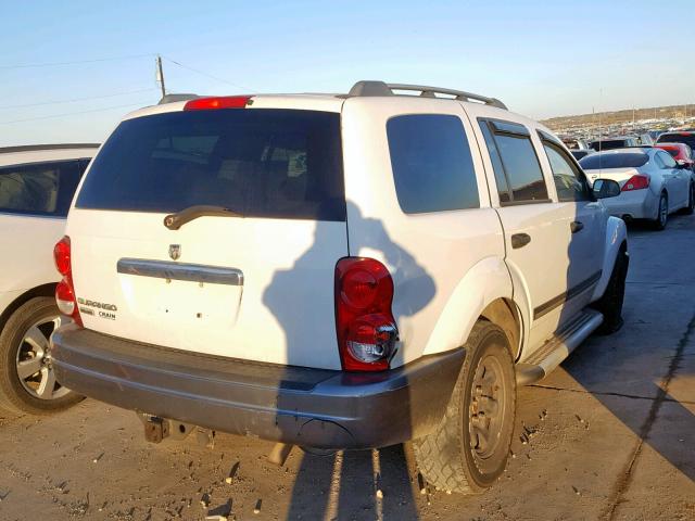 1D4HB48N25F520437 - 2005 DODGE DURANGO SL WHITE photo 4