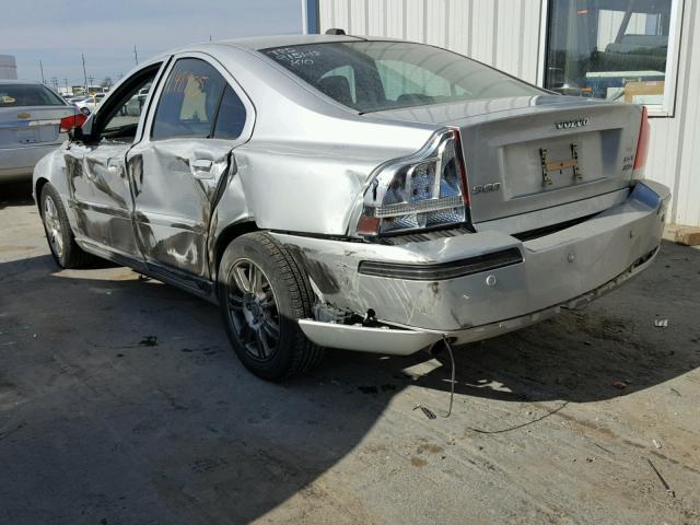 YV1RH592X72618114 - 2007 VOLVO S60 2.5T SILVER photo 3