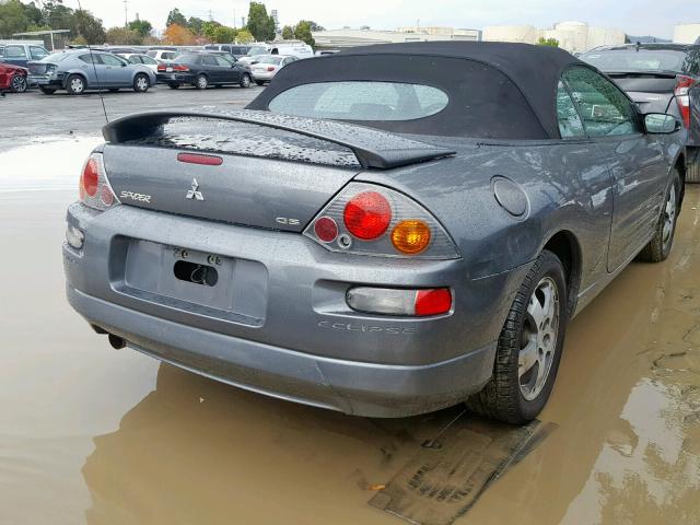 4A3AE45G54E117145 - 2004 MITSUBISHI ECLIPSE SP GRAY photo 4