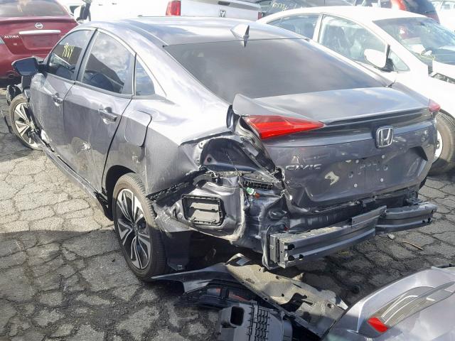 JHMFC1F78JX006406 - 2018 HONDA CIVIC EXL GRAY photo 3