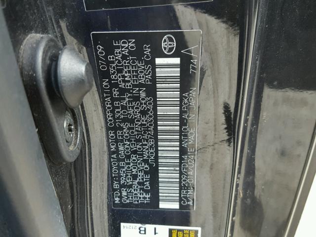 JTKDE3B74A0306403 - 2010 TOYOTA SCION TC Qara foto 10