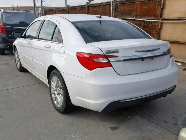 1C3CCBAB9CN273305 - 2012 CHRYSLER 200 LX WHITE photo 3