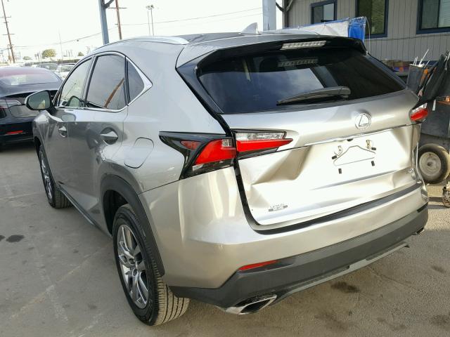 JTJBARBZ1G2088283 - 2016 LEXUS NX 200T GRAY photo 3