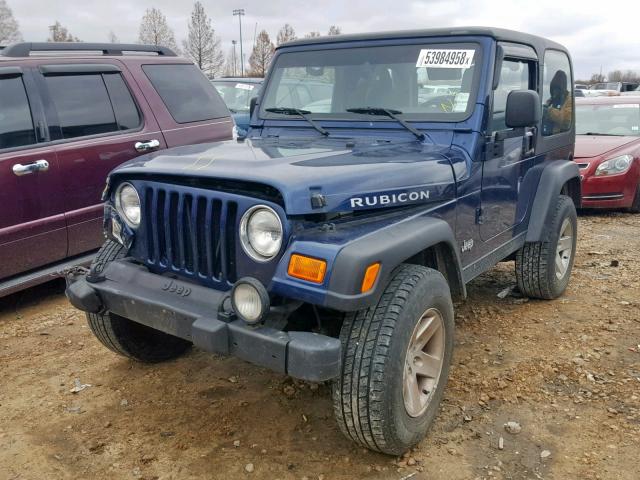 1J4FA69S03P334890 - 2003 JEEP WRANGLER / BLUE photo 2