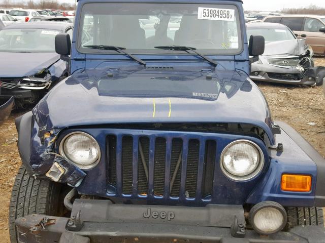 1J4FA69S03P334890 - 2003 JEEP WRANGLER / BLUE photo 7