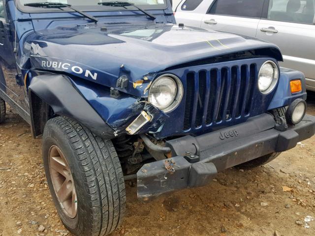 1J4FA69S03P334890 - 2003 JEEP WRANGLER / BLUE photo 9