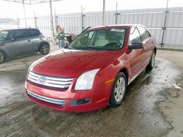 3FAHP06Z27R259707 - 2007 FORD FUSION S RED photo 2