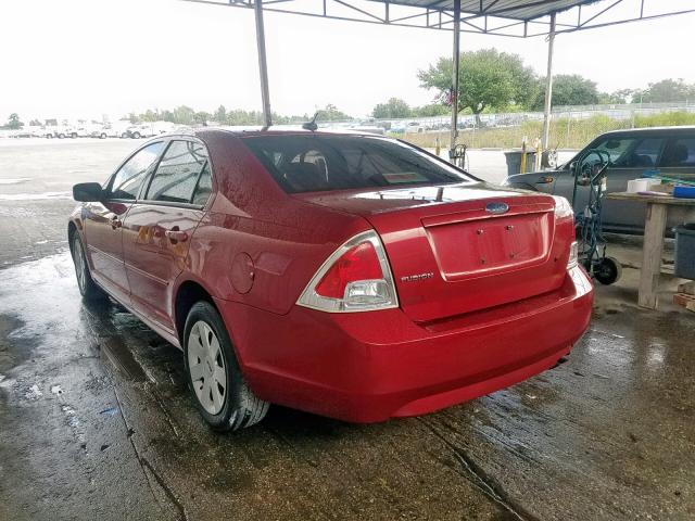 3FAHP06Z27R259707 - 2007 FORD FUSION S RED photo 3