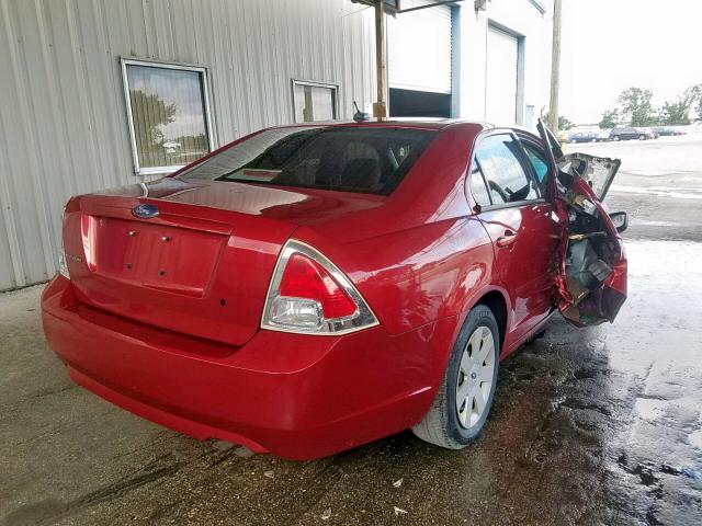 3FAHP06Z27R259707 - 2007 FORD FUSION S RED photo 4