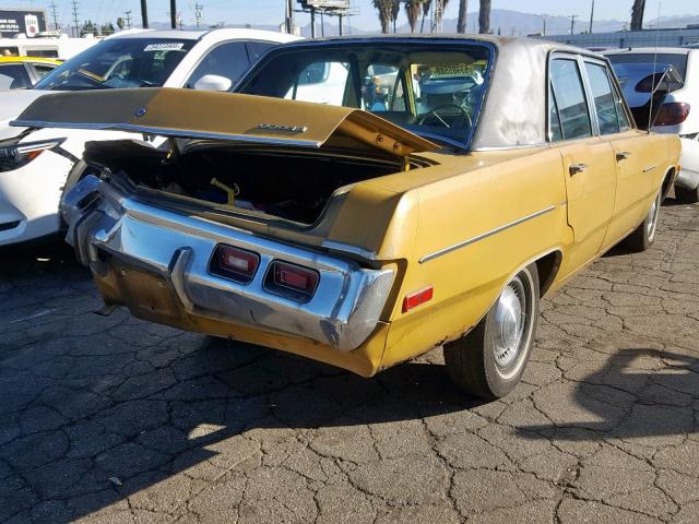 LH41G2R264898 - 1972 DODGE DART GOLD photo 4