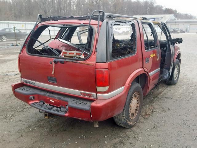 1GKDT13WXY2393413 - 2000 GMC JIMMY / EN RED photo 4