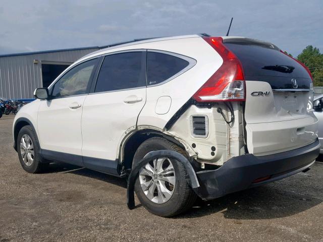 5J6RM4H75CL060227 - 2012 HONDA CR-V EXL WHITE photo 3