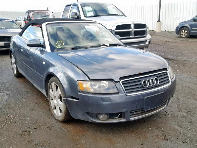 WAUAC48H43K021310 - 2003 AUDI A4 1.8 CAB GRAY photo 1