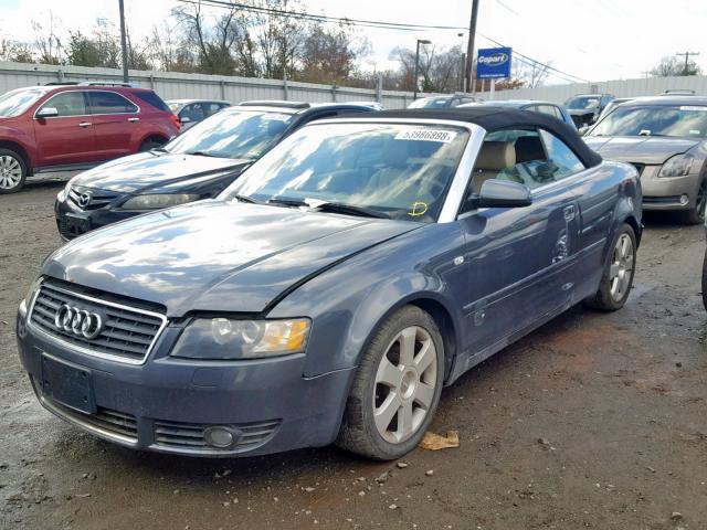 WAUAC48H43K021310 - 2003 AUDI A4 1.8 CAB GRAY photo 2