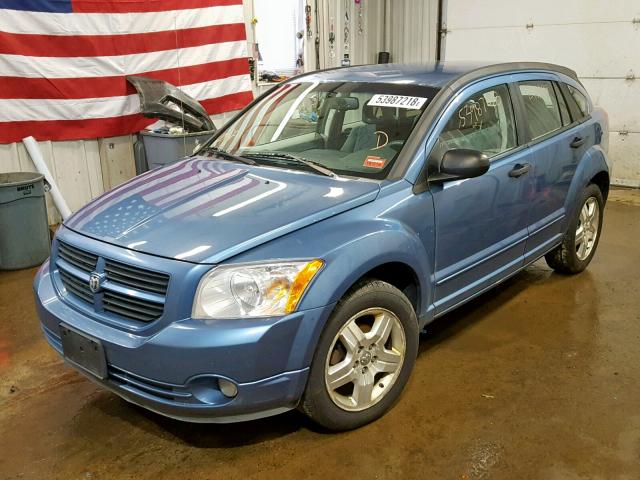 1B3HB48C47D525022 - 2007 DODGE CALIBER SX BLUE photo 2