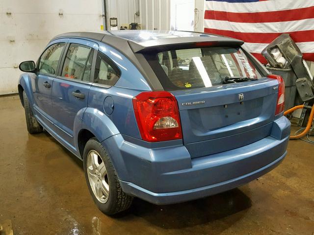 1B3HB48C47D525022 - 2007 DODGE CALIBER SX BLUE photo 3