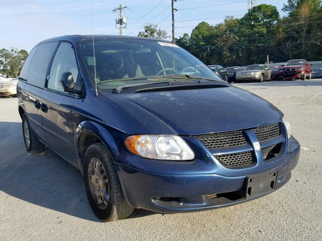 1D4GP25393B182172 - 2003 DODGE CARAVAN SE BLUE photo 1