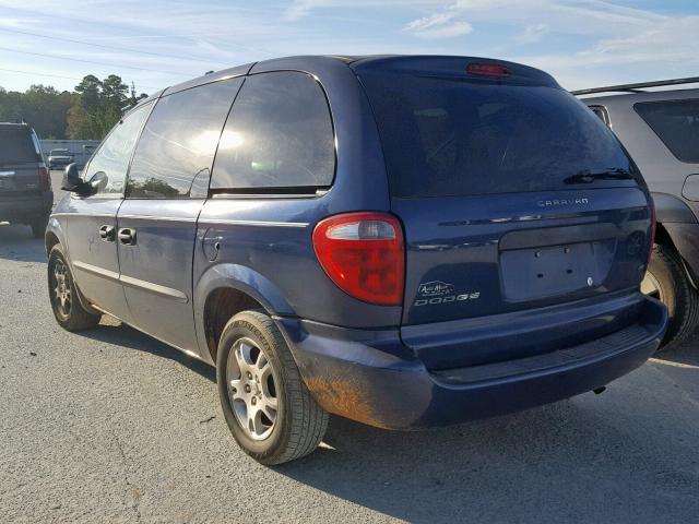 1D4GP25393B182172 - 2003 DODGE CARAVAN SE BLUE photo 3