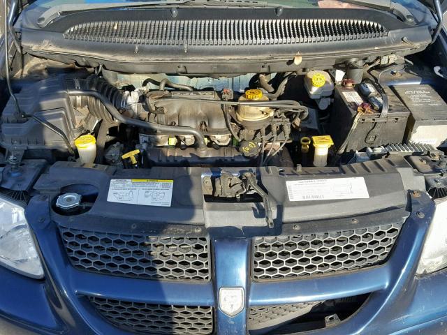 1D4GP25393B182172 - 2003 DODGE CARAVAN SE BLUE photo 7