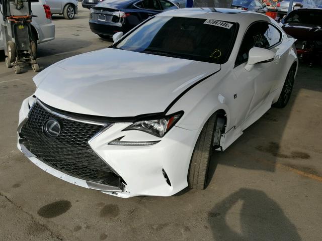 JTHHA5BC6H5006936 - 2017 LEXUS RC 200T WHITE photo 2