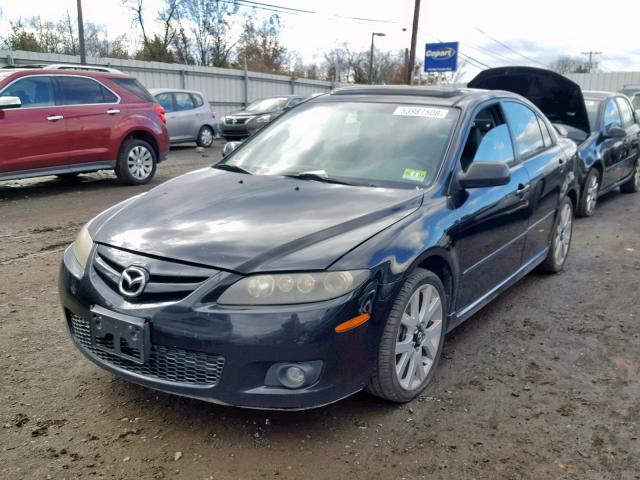 1YVHP84D065M55916 - 2006 MAZDA 6 S BLACK photo 2