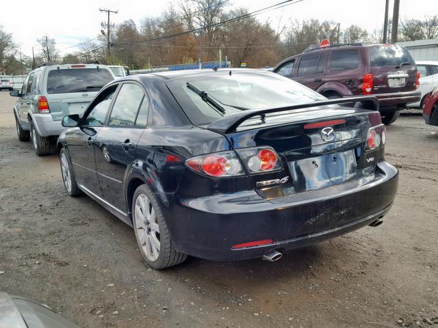 1YVHP84D065M55916 - 2006 MAZDA 6 S BLACK photo 3