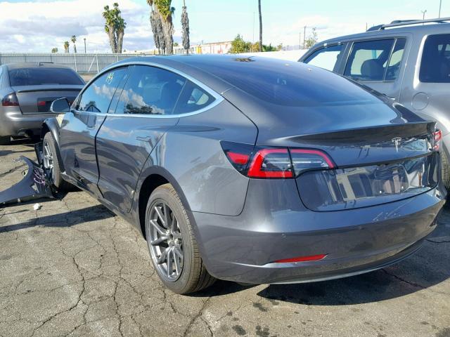 5YJ3E1EA9JF021230 - 2018 TESLA MODEL 3 CHARCOAL photo 3