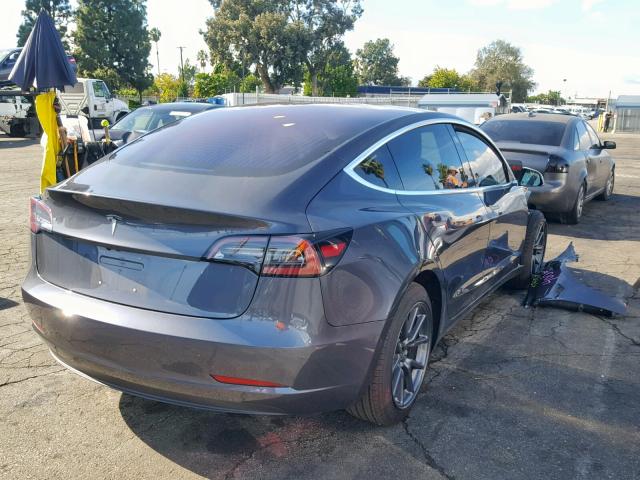 5YJ3E1EA9JF021230 - 2018 TESLA MODEL 3 CHARCOAL photo 4