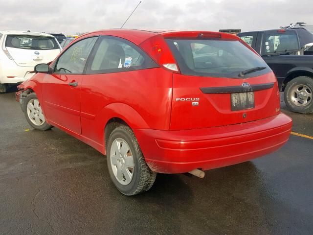 1FAHP31N97W150776 - 2007 FORD FOCUS ZX3 RED photo 3