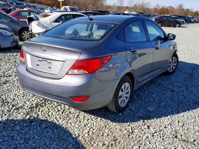 KMHCT4AE9HU203331 - 2017 HYUNDAI ACCENT SE GRAY photo 4