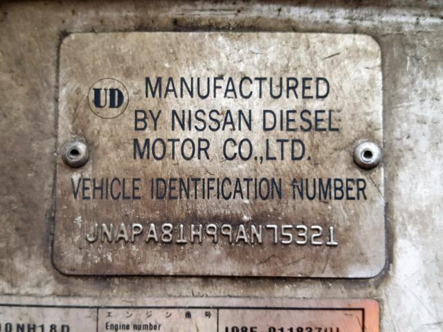 JNAPA81H99AN75321 - 2009 NISSAN DIESEL UD2600 WHITE photo 10