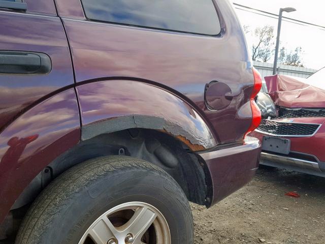 1D4HB48D94F143532 - 2004 DODGE DURANGO SL BURGUNDY photo 9