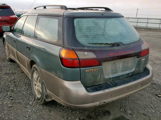 4S3BH665917644919 - 2001 SUBARU LEGACY OUT GREEN photo 3