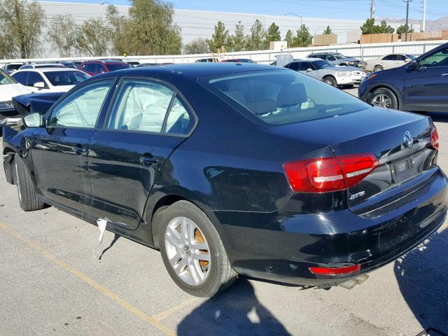 3VW2K7AJXFM351424 - 2015 VOLKSWAGEN JETTA BASE BLACK photo 3