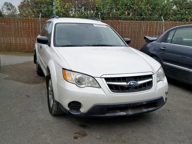 4S4BP60C697320649 - 2009 SUBARU OUTBACK WHITE photo 1