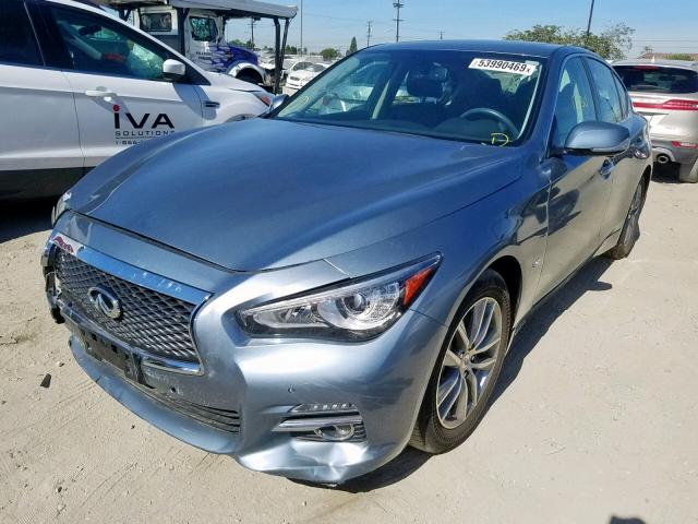 JN1EV7AP1GM300700 - 2016 INFINITI Q50 PREMIU BLUE photo 2