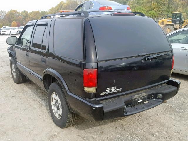 1GNDT13X04K155060 - 2004 CHEVROLET BLAZER BLACK photo 3