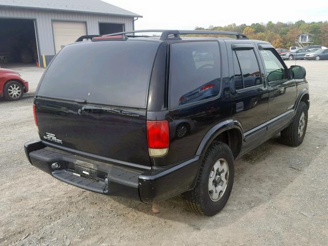 1GNDT13X04K155060 - 2004 CHEVROLET BLAZER BLACK photo 4