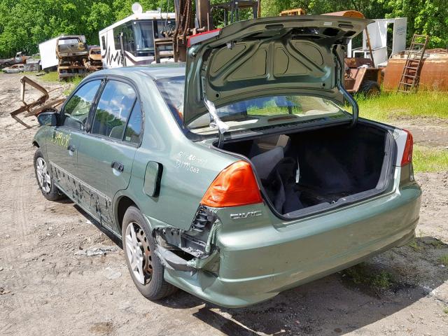 1HGES16324L014429 - 2004 HONDA CIVIC DX V GREEN photo 3