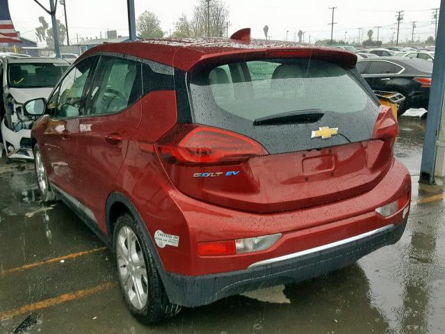 1G1FW6S00H4183602 - 2017 CHEVROLET BOLT EV LT BURGUNDY photo 3