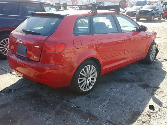 WAUNF78P86A066987 - 2006 AUDI A3 2.0 PRE RED photo 4