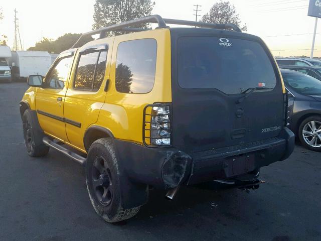 5N1MD28Y22C546646 - 2002 NISSAN XTERRA SE YELLOW photo 3