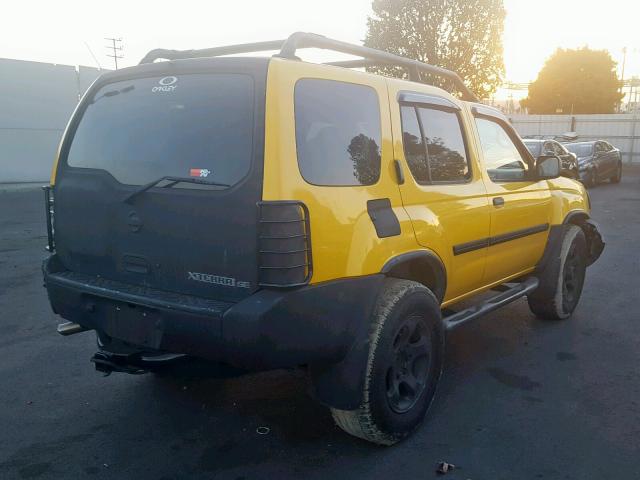 5N1MD28Y22C546646 - 2002 NISSAN XTERRA SE YELLOW photo 4