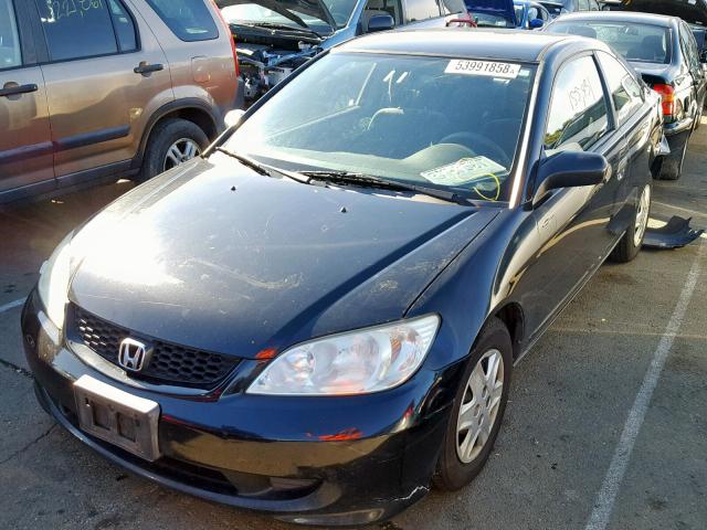 1HGEM22145L015524 - 2005 HONDA CIVIC DX V BLACK photo 2