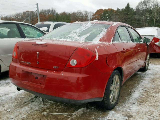 1G2ZH558664264776 - 2006 PONTIAC G6 GT RED photo 4