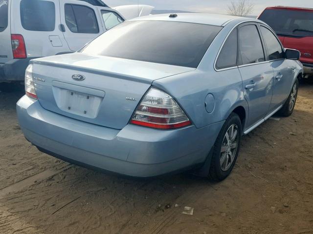 1FAHP24W19G121350 - 2009 FORD TAURUS SEL BLUE photo 4